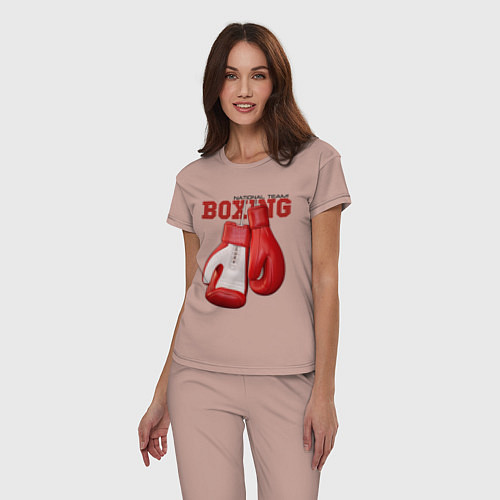 Женская пижама BOXING / Пыльно-розовый – фото 3