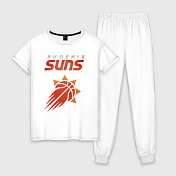 Пижама хлопковая женская Phoenix Suns, цвет: белый