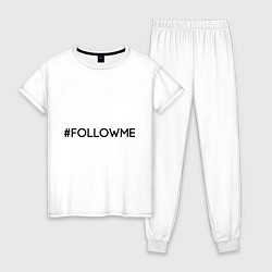 Пижама хлопковая женская #FOLLOWME цвета белый — фото 1