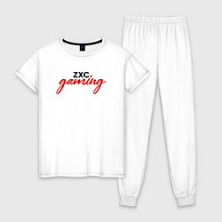 Пижама хлопковая женская ZXC gaming, цвет: белый