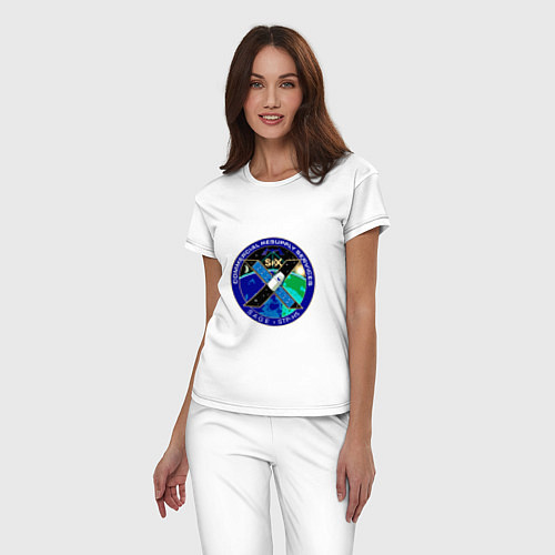 Женская пижама SPACEX Илон Маск Лого / Белый – фото 3