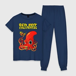 Пижама хлопковая женская RED HOT CHILI PEPPERS, цвет: тёмно-синий