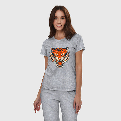 Женская пижама Super Tiger / Меланж – фото 3