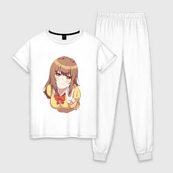 Пижама хлопковая женская Огивара, цвет: белый