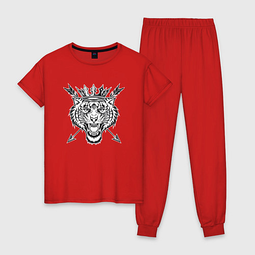 Женская пижама Королевский Тигр / Красный – фото 1