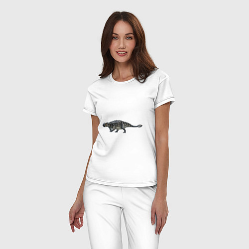 Женская пижама Анкилозавр / Белый – фото 3