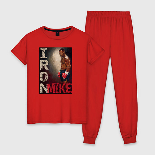 Женская пижама Железный Майк Тайсон / Красный – фото 1