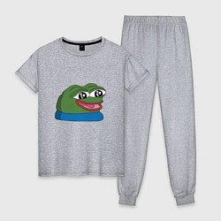 Пижама хлопковая женская Pepe happy Пепе хеппи, цвет: меланж