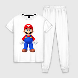 Пижама хлопковая женская Mario, цвет: белый