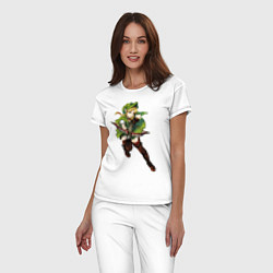 Пижама хлопковая женская Zelda1, цвет: белый — фото 2
