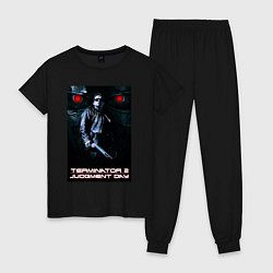 Пижама хлопковая женская Terminator JD, цвет: черный