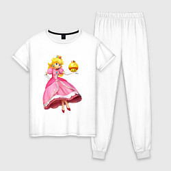 Пижама хлопковая женская Princess SB, цвет: белый