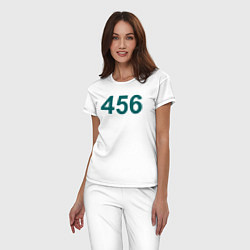Пижама хлопковая женская Игрок 456, цвет: белый — фото 2