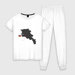 Пижама хлопковая женская Армения - Ереван, цвет: белый