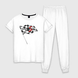 Пижама хлопковая женская Mini S, цвет: белый