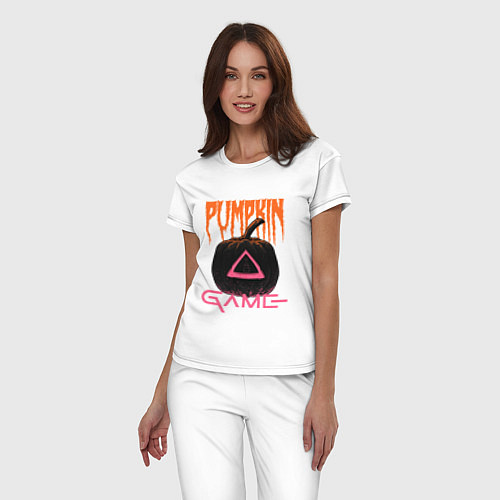 Женская пижама Pumpkin Game / Белый – фото 3