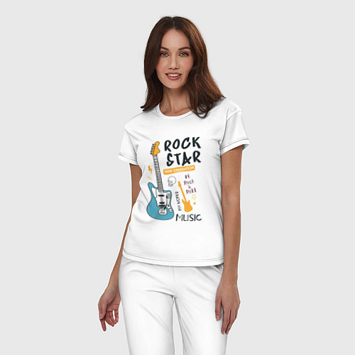 Женская пижама Rok Star Music / Белый – фото 3