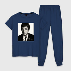 Пижама хлопковая женская Аль Пачино Al Pacino, цвет: тёмно-синий