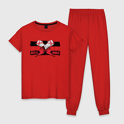 Пижама хлопковая женская CM Punk AEW BITW, цвет: красный