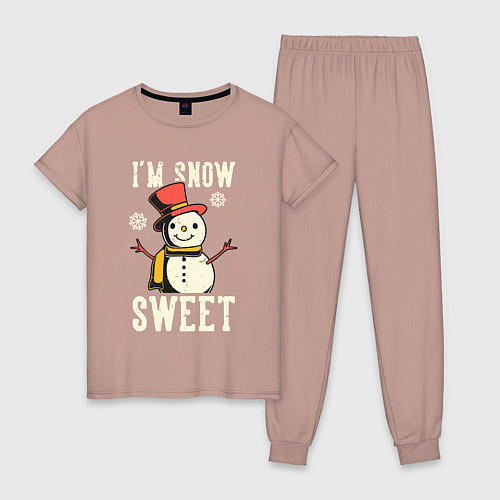 Женская пижама Snowman / Пыльно-розовый – фото 1
