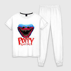 Пижама хлопковая женская Poppy Playtime, цвет: белый