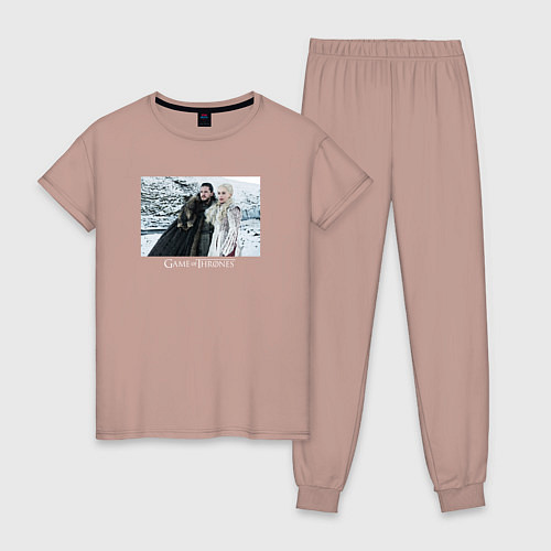 Женская пижама Dany and Jon GoT / Пыльно-розовый – фото 1