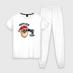 Пижама хлопковая женская Санта FNF, цвет: белый