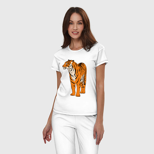 Женская пижама Гордый независимый тигр / Белый – фото 3