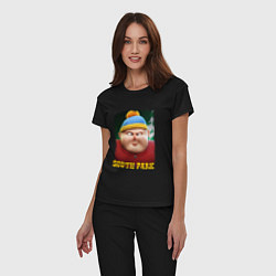Пижама хлопковая женская Eric Cartman 3D South Park, цвет: черный — фото 2