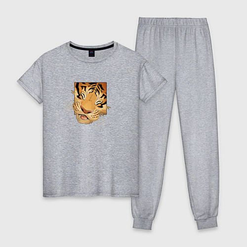 Женская пижама Моська Тигрёнка / Меланж – фото 1