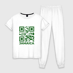 Пижама хлопковая женская QR Jamaica, цвет: белый