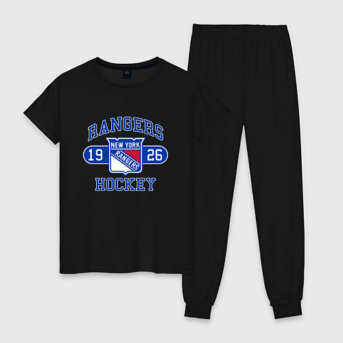 Женская пижама Нью Йорк Рейнджерс, New York Rangers / Черный – фото 1