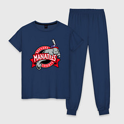 Пижама хлопковая женская Brevard County Manatees - baseball team, цвет: тёмно-синий
