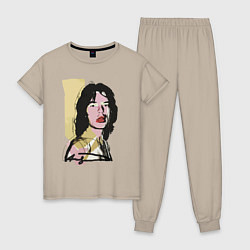 Женская пижама Andy Warhol - Mick Jagger pop art