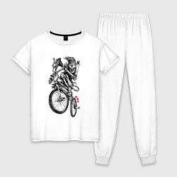 Женская пижама Skeleton on a cool bike