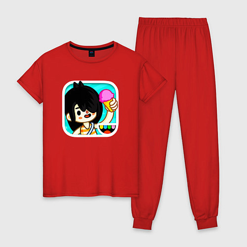 Женская пижама Toca Boca Тока Бока персонаж Нари / Красный – фото 1