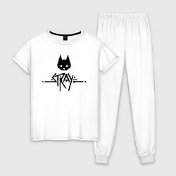 Женская пижама Stray: Black Logo