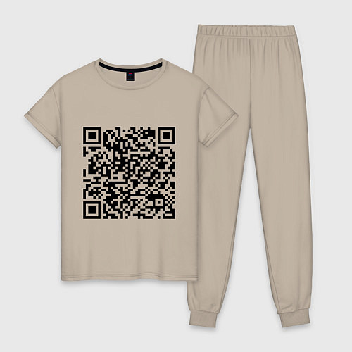 Женская пижама QR-код Скала Джонсон / Миндальный – фото 1
