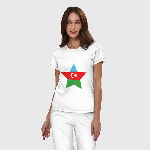 Женская пижама Azerbaijan Star / Белый – фото 3