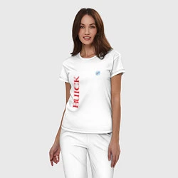 Пижама хлопковая женская Buick Emblem Logo, цвет: белый — фото 2