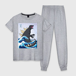 Женская пижама Godzilla in The Waves Eastern