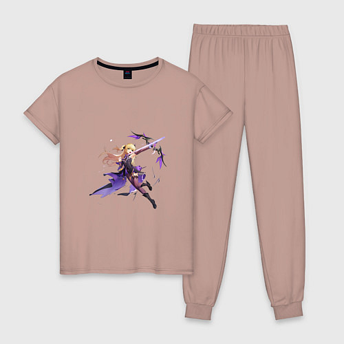Женская пижама Фишль в бою / Пыльно-розовый – фото 1