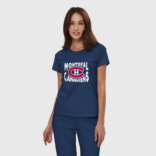 Женская пижама Монреаль Канадиенс, Montreal Canadiens / Тёмно-синий – фото 3