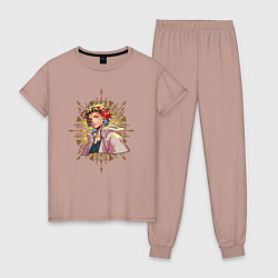 Пижама хлопковая женская Биско-ржавоед Sabikui Bisco n 4, цвет: пыльно-розовый