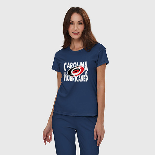 Женская пижама Каролина Харрикейнз, Carolina Hurricanes / Тёмно-синий – фото 3