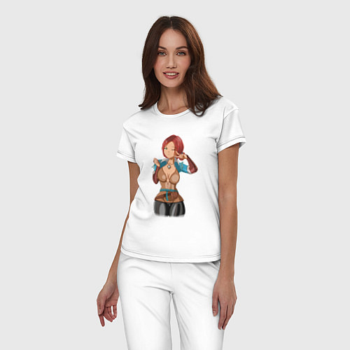 Женская пижама Triss Merigold by sexygirlsdraw / Белый – фото 3