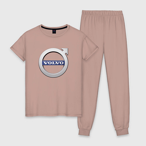 Женская пижама VOLVO лого / Пыльно-розовый – фото 1