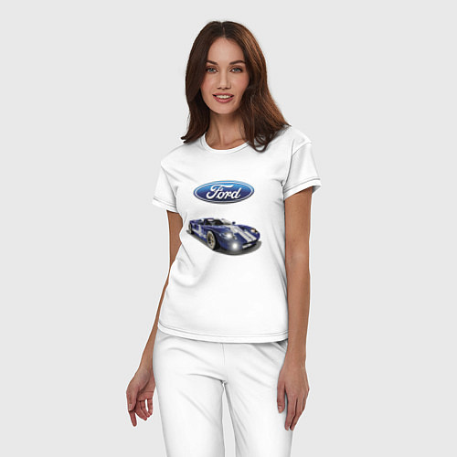 Женская пижама Ford Racing team / Белый – фото 3