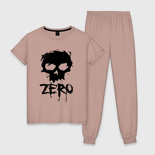 Женская пижама Zero skull / Пыльно-розовый – фото 1