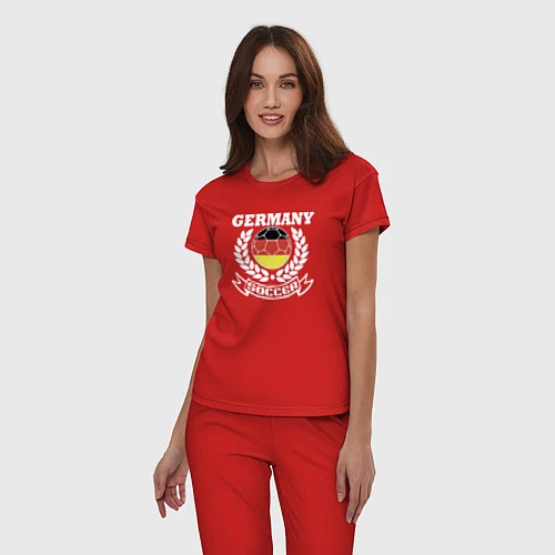 Женская пижама Футбол Германия / Красный – фото 3